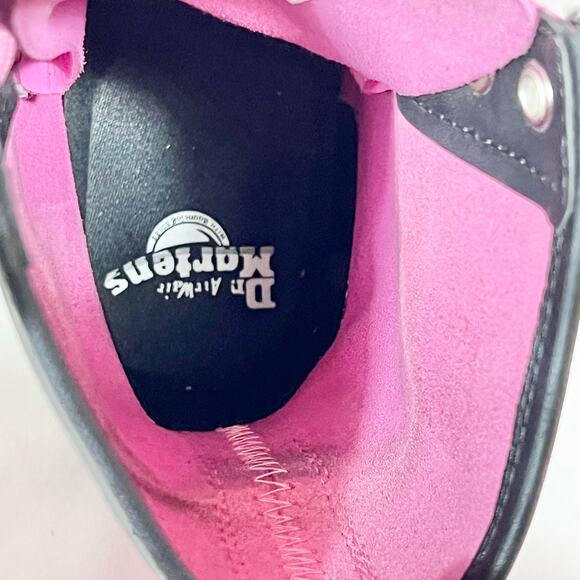 Dr. Martens Zavala Lace Up Combat Pink Leather Boots Women 8 LA004 Used - Picture 6 of 11